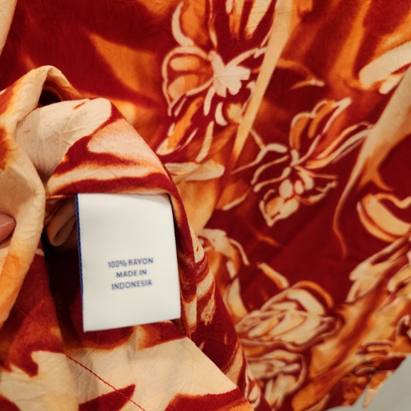 Caribbean NWT Button Up Collared Short Sleeve Tee Tropical Men's XL - Picture 7 of 9